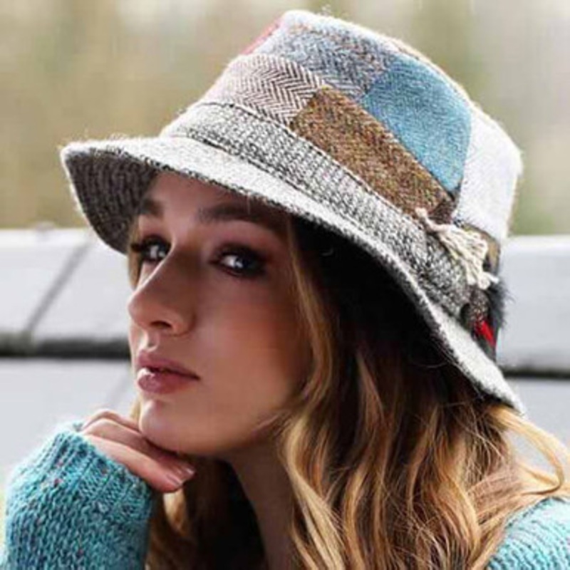 Walking Irish Hat Patchwork Tweed