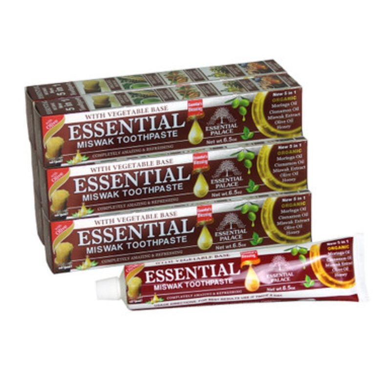 Essential Palace: Honey & Moringa Miswak Toothpaste - Pack Of 6
