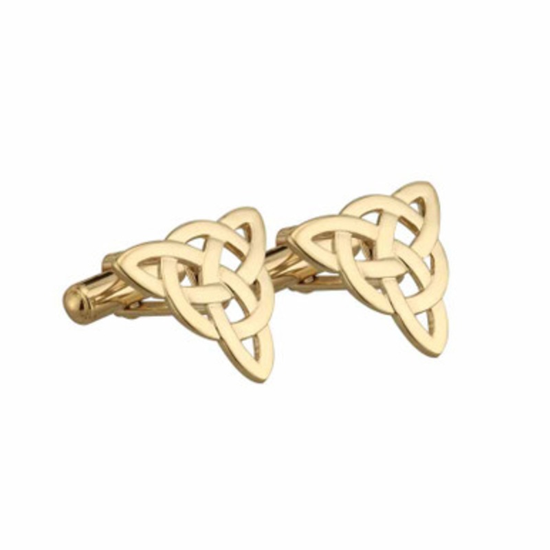 GOLD PLATED CUFF LINK TRINITY KNOT