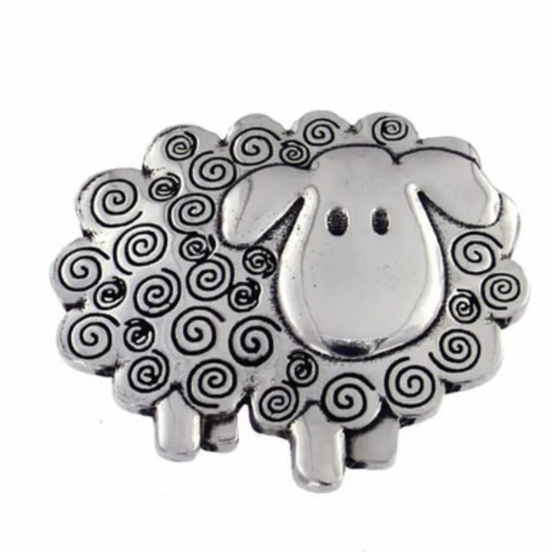 Irish Swirly Sheep Brooch