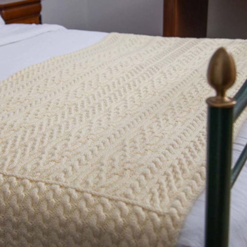 Knit Aran Bed Runner
