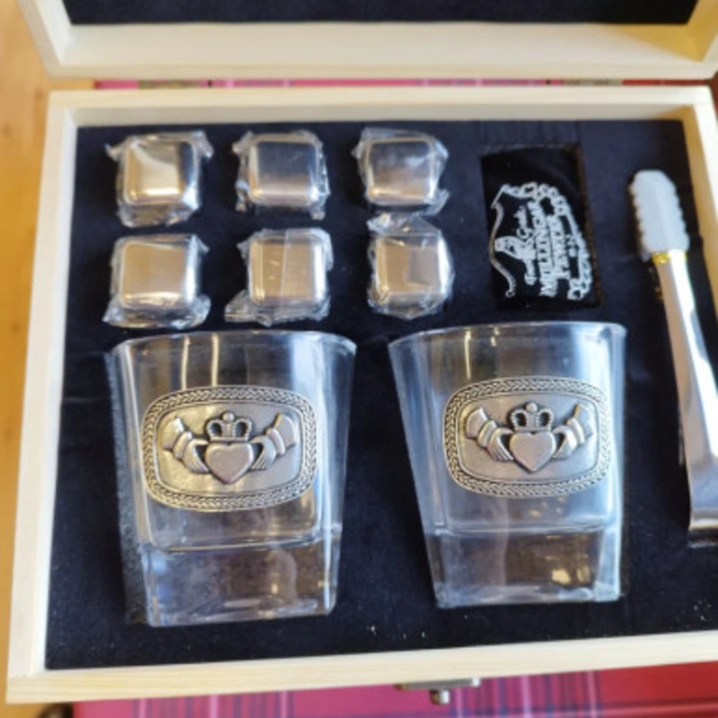Pewter and Crystal Claddagh Gift Set