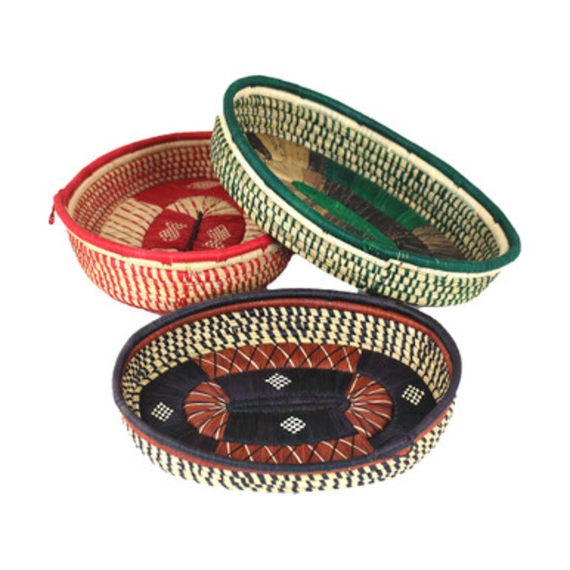 Ugandan Serving Tray Basket: Oval