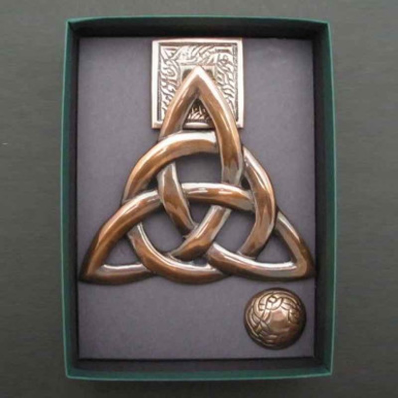 Irish Brass Trinity Knot Door Knocker Antique Copper