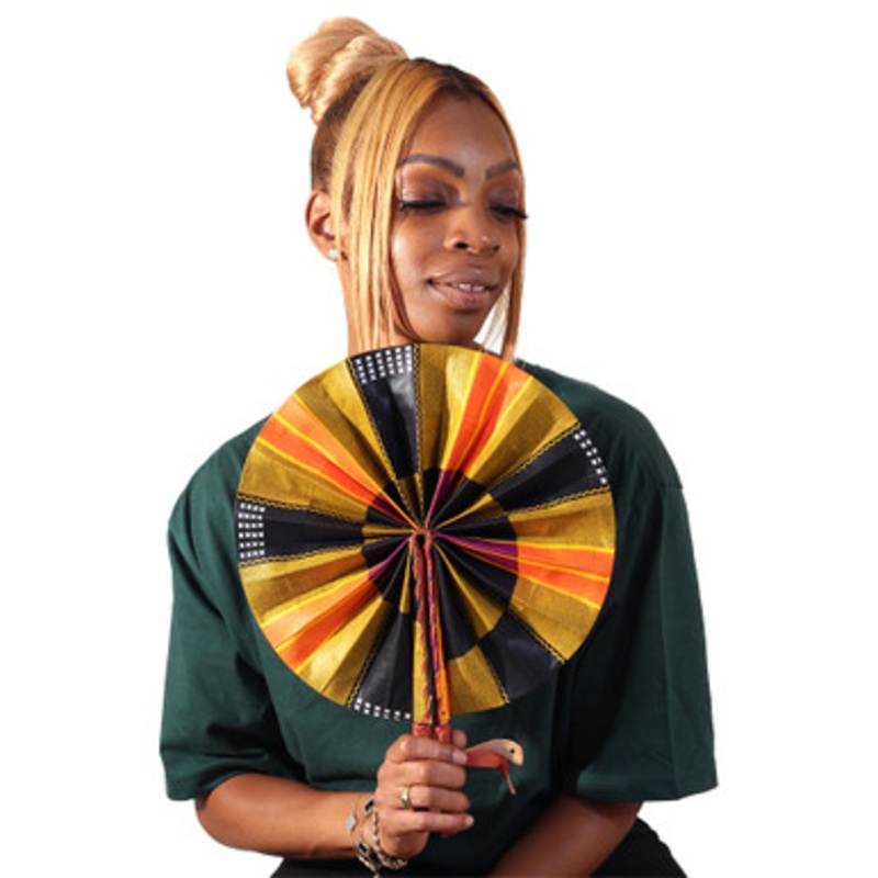 Kente Print #3 Folding Fan