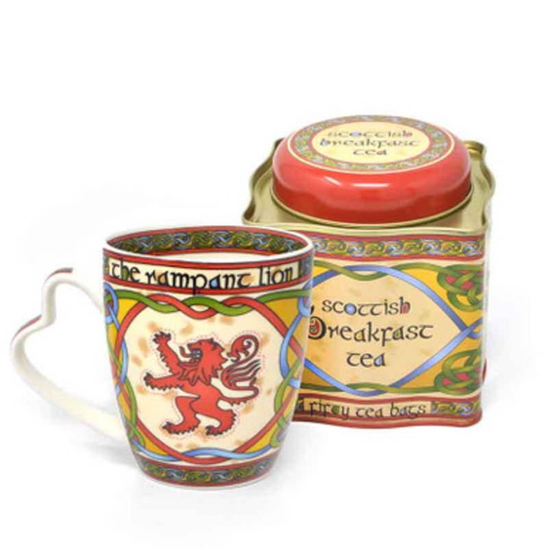 Scottish Breakfast Tea and Rampant Lion China Mug Set