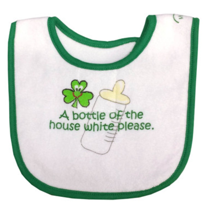 Shamrock Baby Bib with Irish Colours