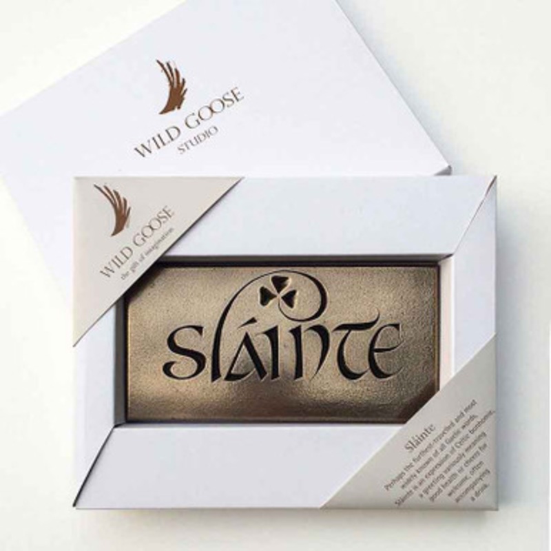 Traditional Irish Blessing Slainte Bronzed Plaque