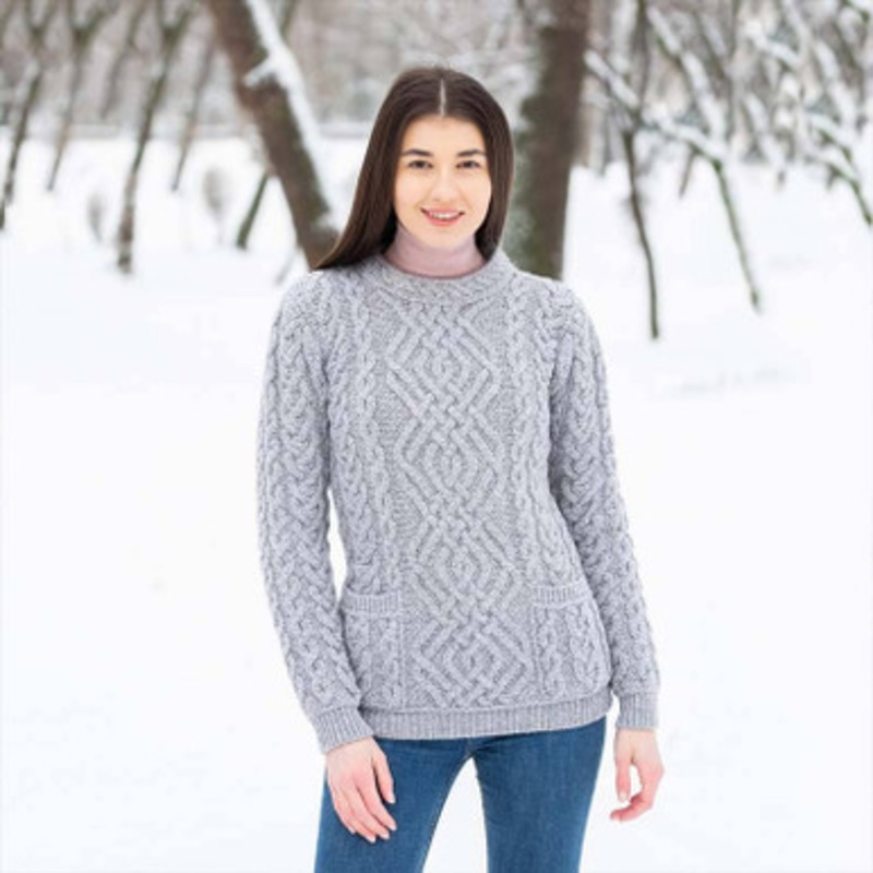 Women's Cable Knit Crew Sweater