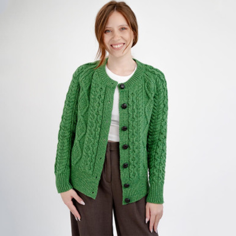 Ladies Button Knitted Short Cardigan
