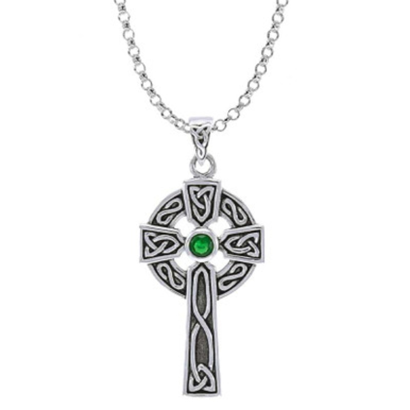 Lucky Crystal Cross Pendant on a Chain