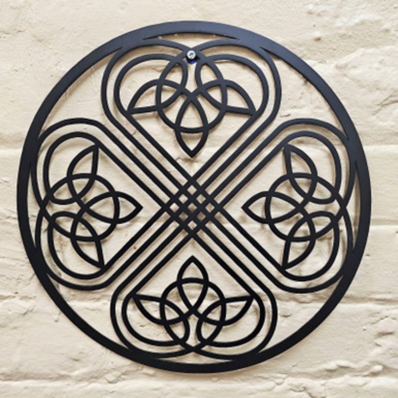 Celtic Knot Shamrock Shaped Wall Art