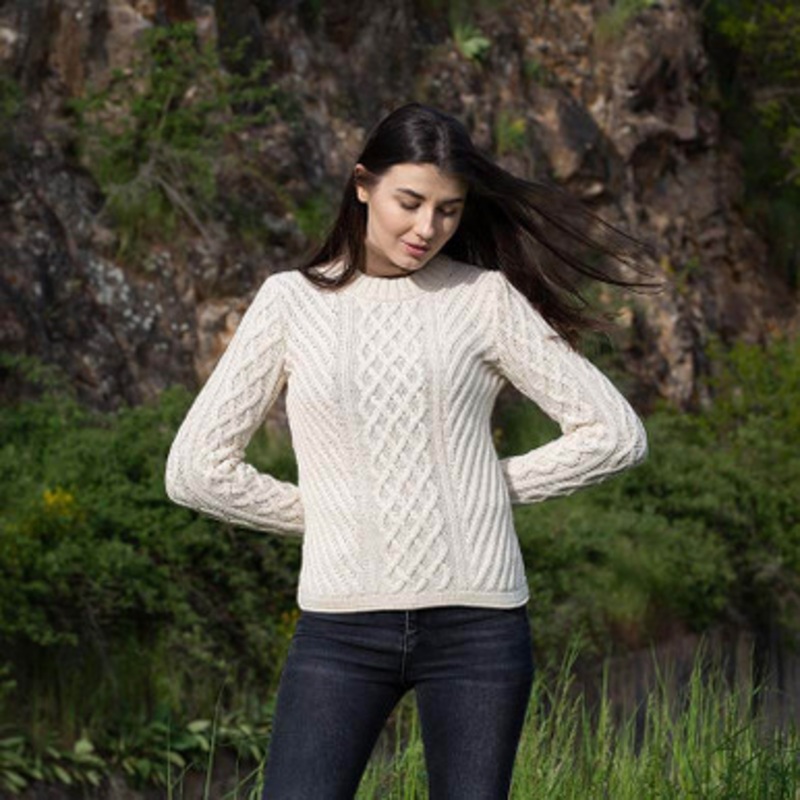 Ladies Aran Tunic Sweater