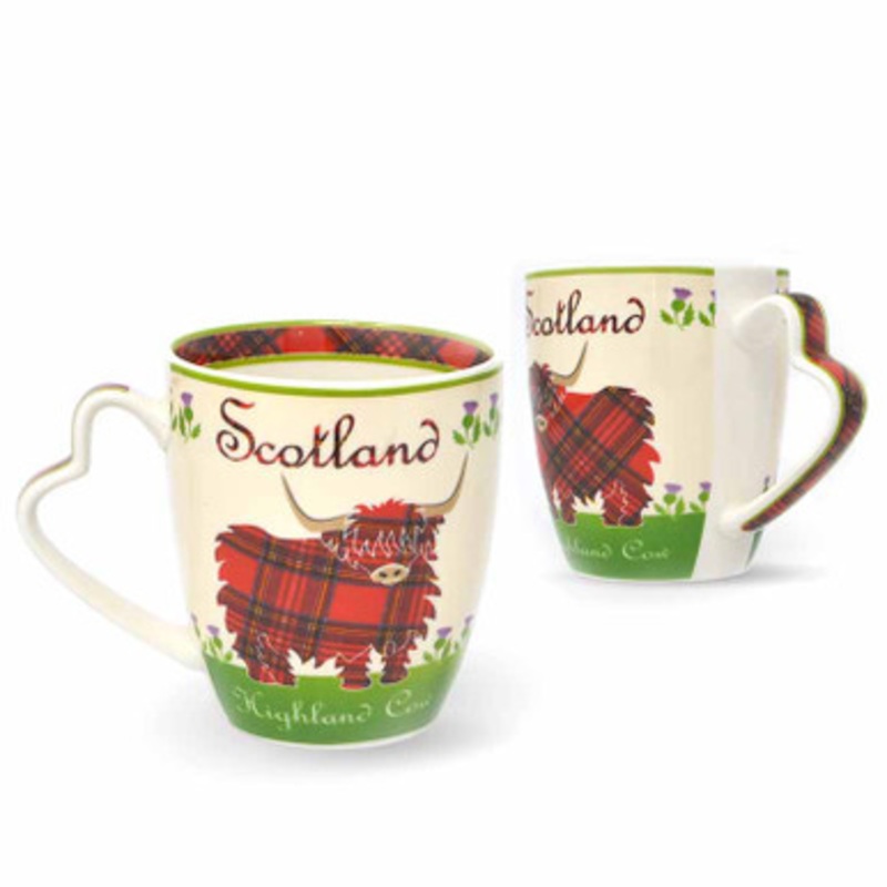 Tartan Cow Cup Set of 2