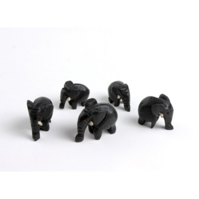 Elephant Family: Set Of 5 - Black