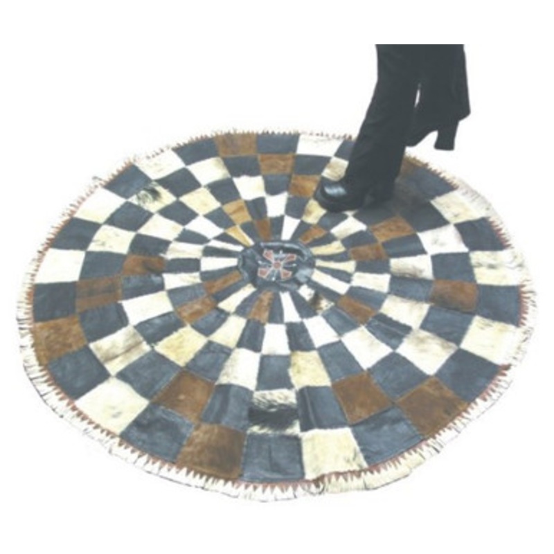 Goatskin Patchwork Throw Rug - 5 Ft.