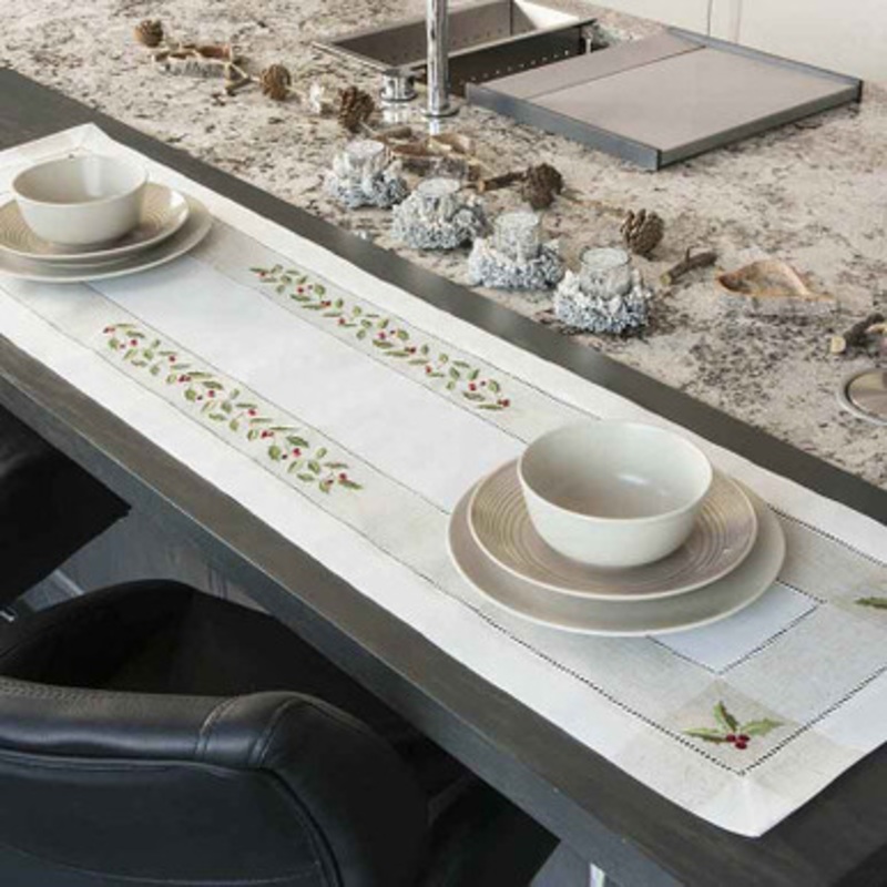 Irish Linen Christmas Holy Table Runner