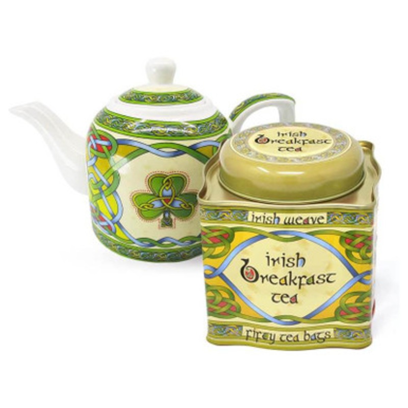 Irish Shamrock Tea Set with Teapot