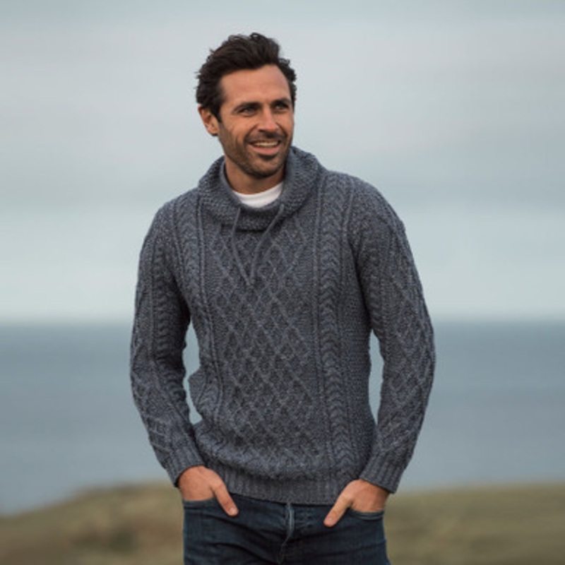 Men's Sweater with Drawcords