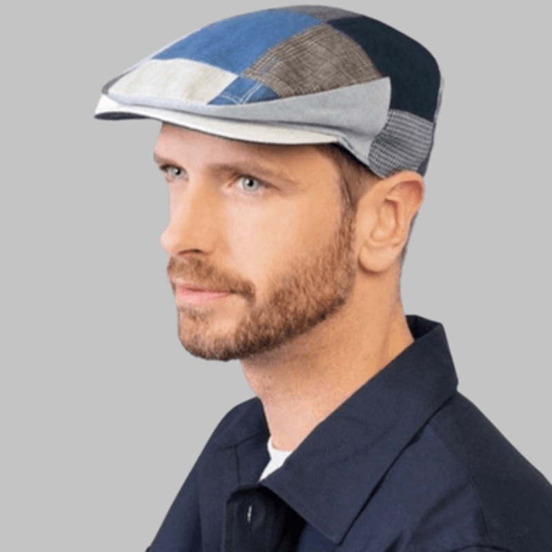 Patchwork Linen Irish Flat Cap