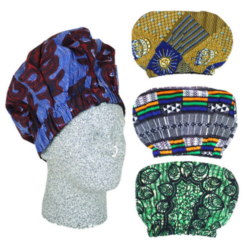 Set of 4 ASSORTED Bonnet w/Satin