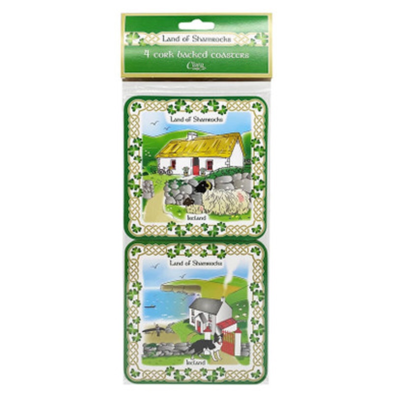 Set of 4 Land of Shamrocks Coasters