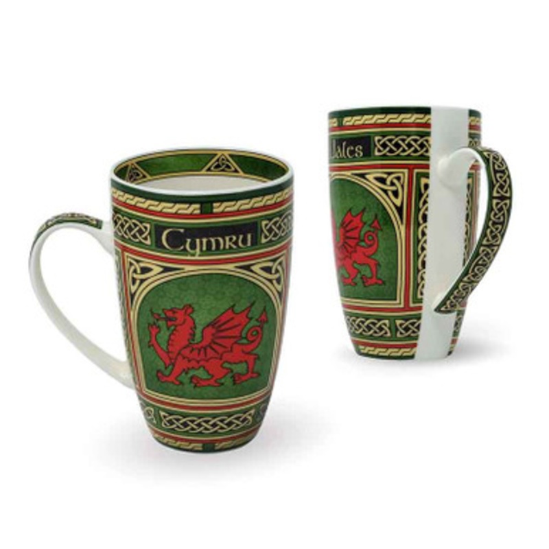 Welsh Red Dragon Cup Set of 2