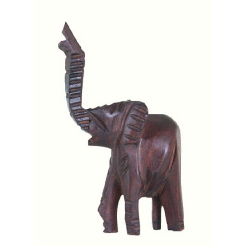 Wood Elephant - Dark Brown
