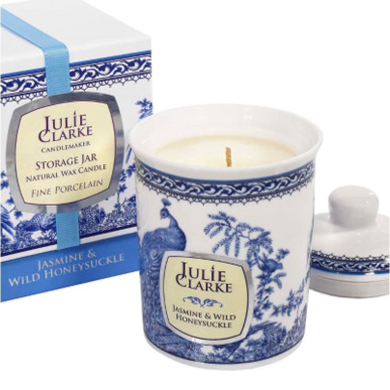 Jasmine & Honeysuckle Celtic Peacock Natural Candle