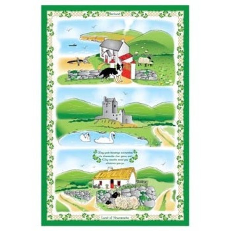 Land of Shamrocks 2 Tea Towels Set