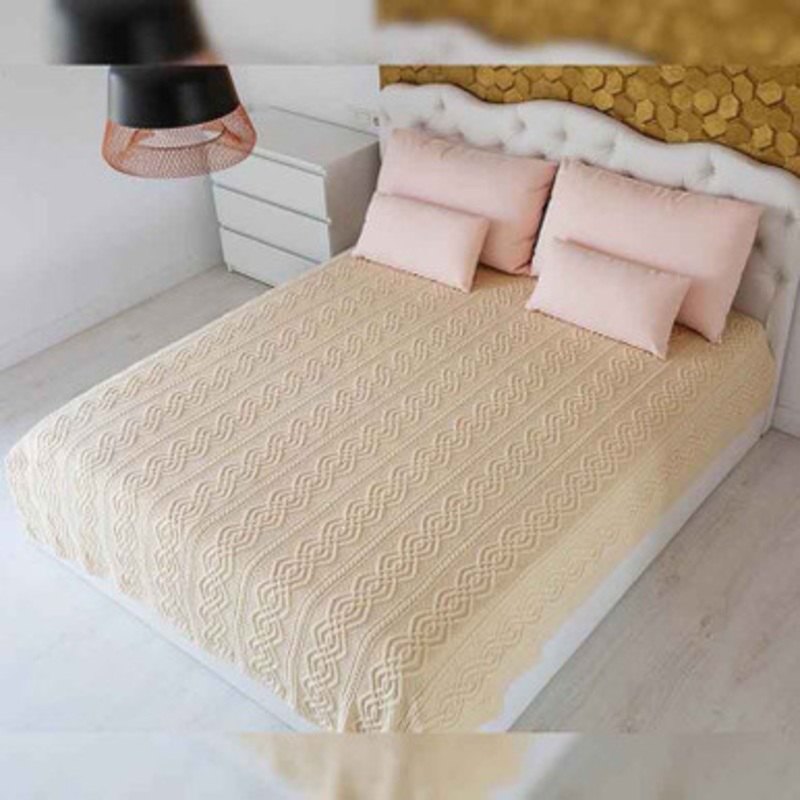 Merino Wool King Cable Throw