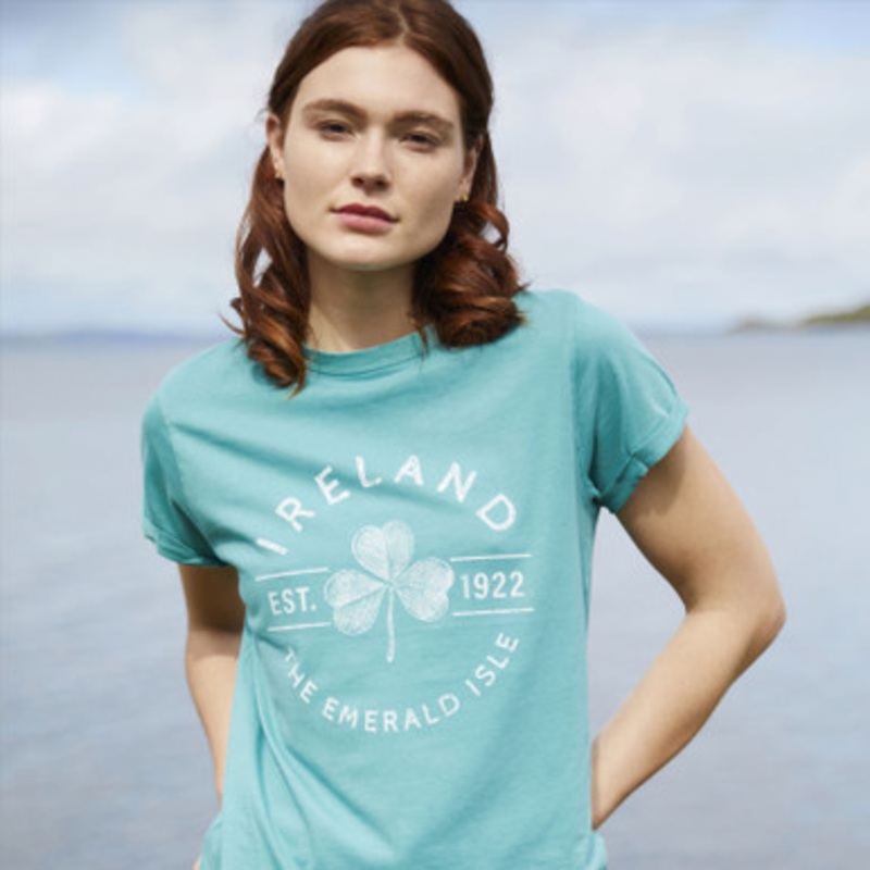 The Emerald Isle  Shamrock Ladies T-Shirt