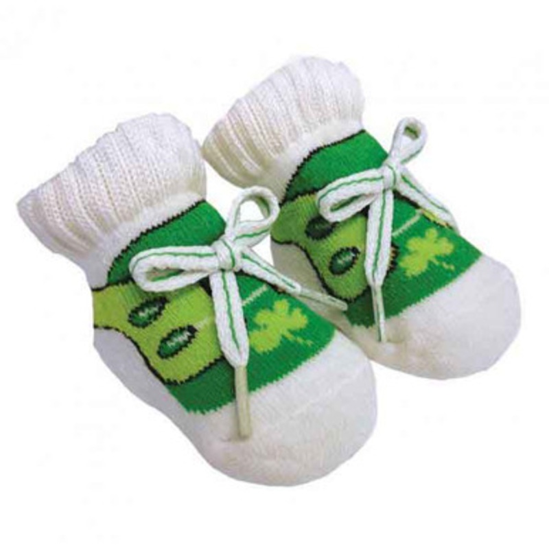 Baby Irish Shamrock Newborn Booties