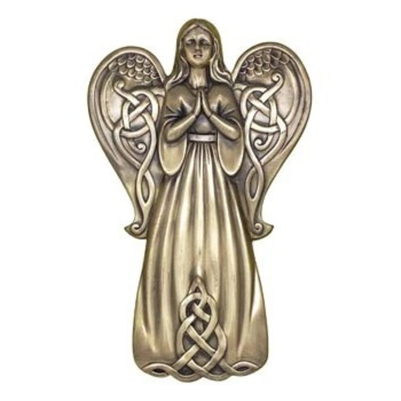 Bronze Celtic Guardian Angel Wall Art