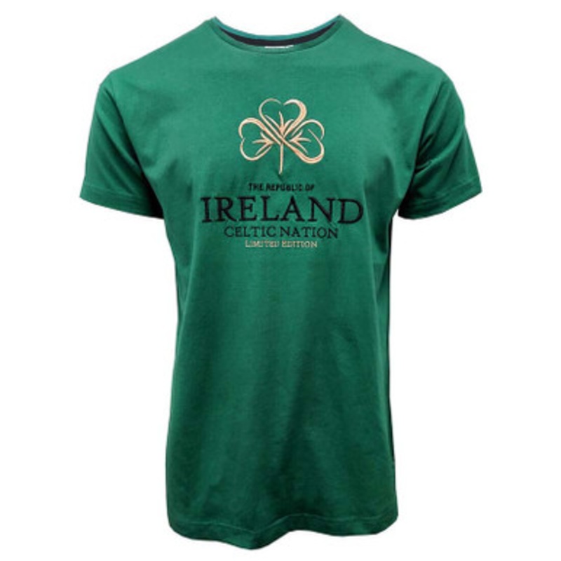 Green Shamrock Ireland T Shirt