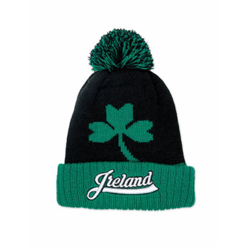 Ireland Shamrock Beanie Knit Hat