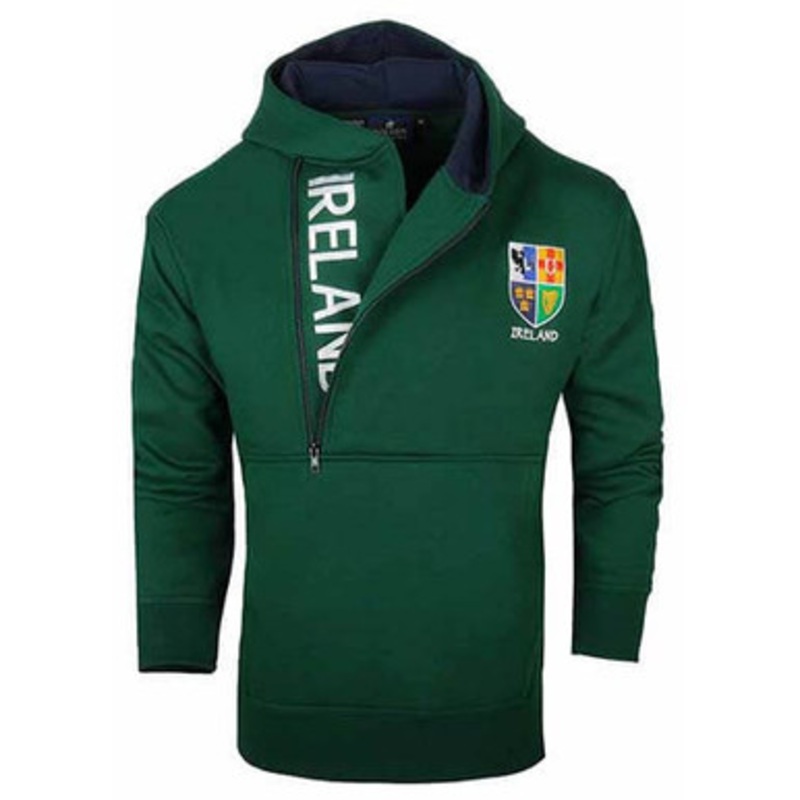 Malham Ireland Bottle Green Half Zip Hoodie
