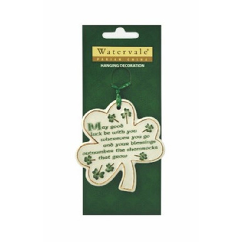 Shamrock-Shaped Irish Blessing Hanging Ornament