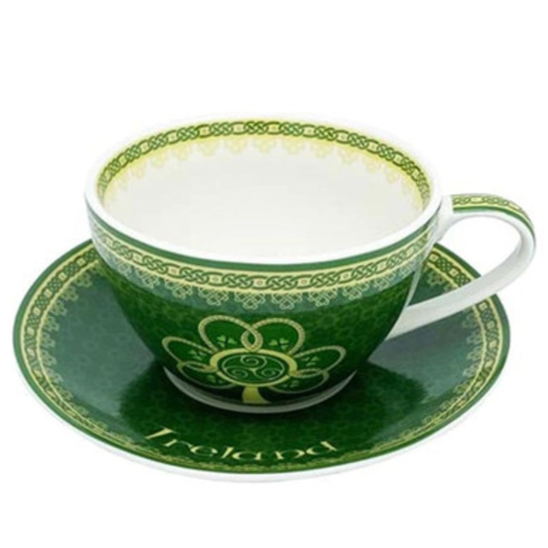 Shamrock Spiral Cup and Saucer