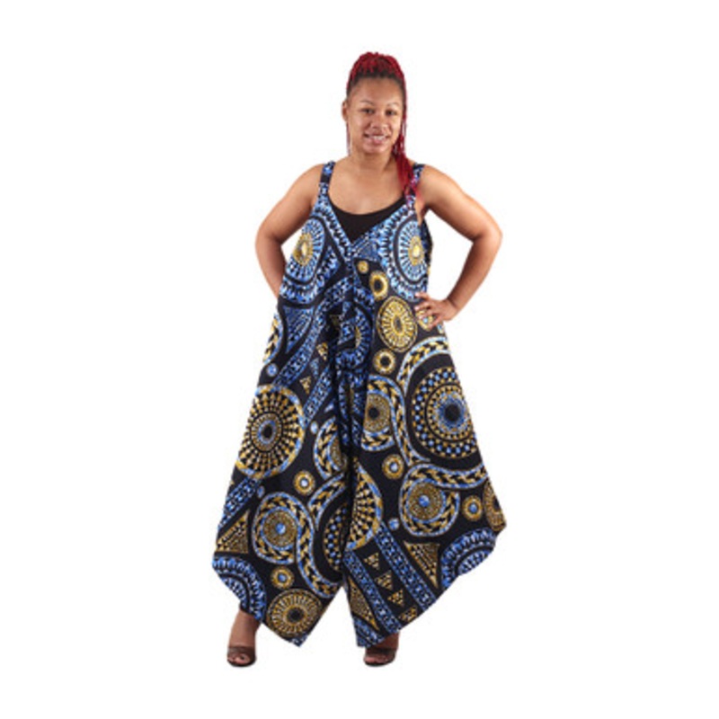 African Print Palazzo Jumpsuit