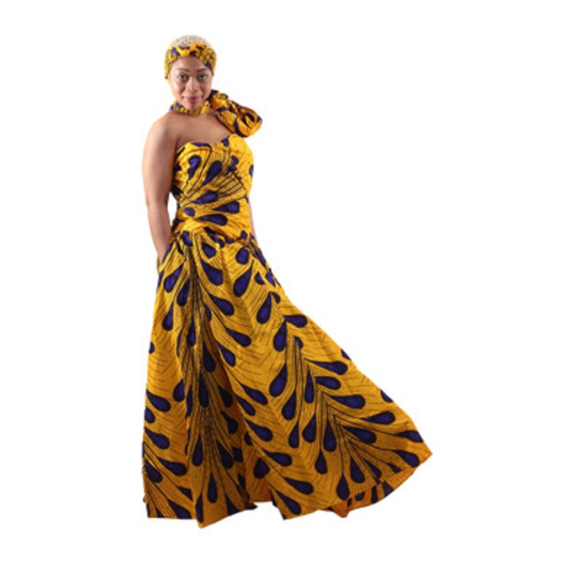 Ankara Print Infinity Dress
