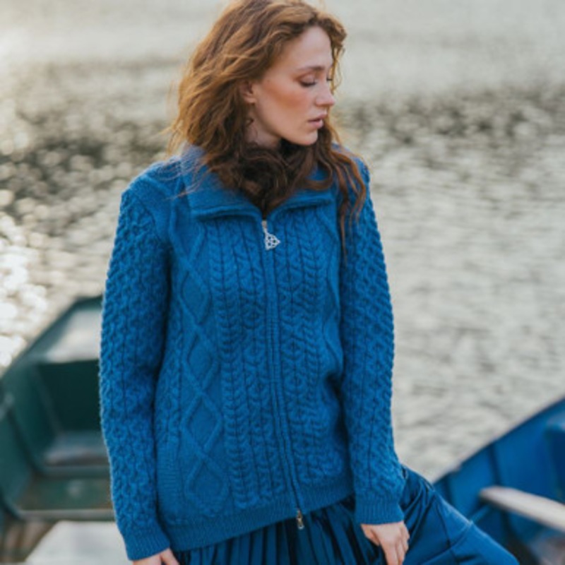 Diamond Knit Irish Jacket