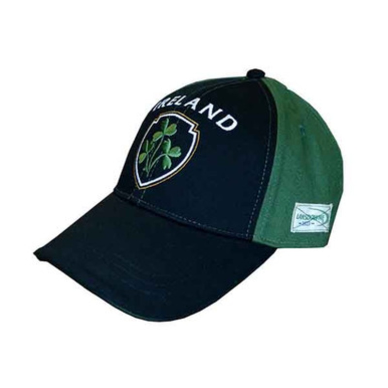 Green and Black Ireland Shamrock Baseball Cap