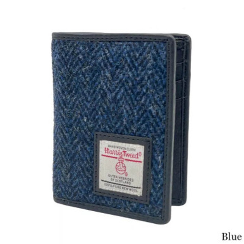 Harris Tweed & Leather Bifold Card Holder
