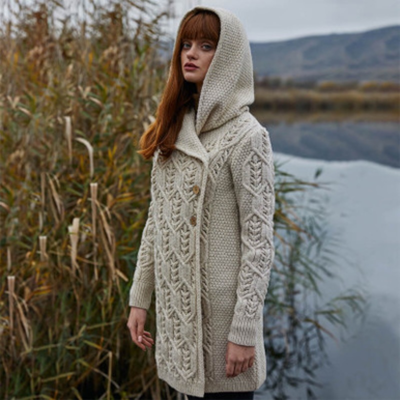 Irish Hooded Fern Women's Cardigan