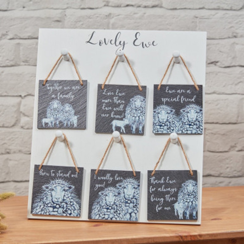 Random Decorative Irish Sheep Slate Hangers