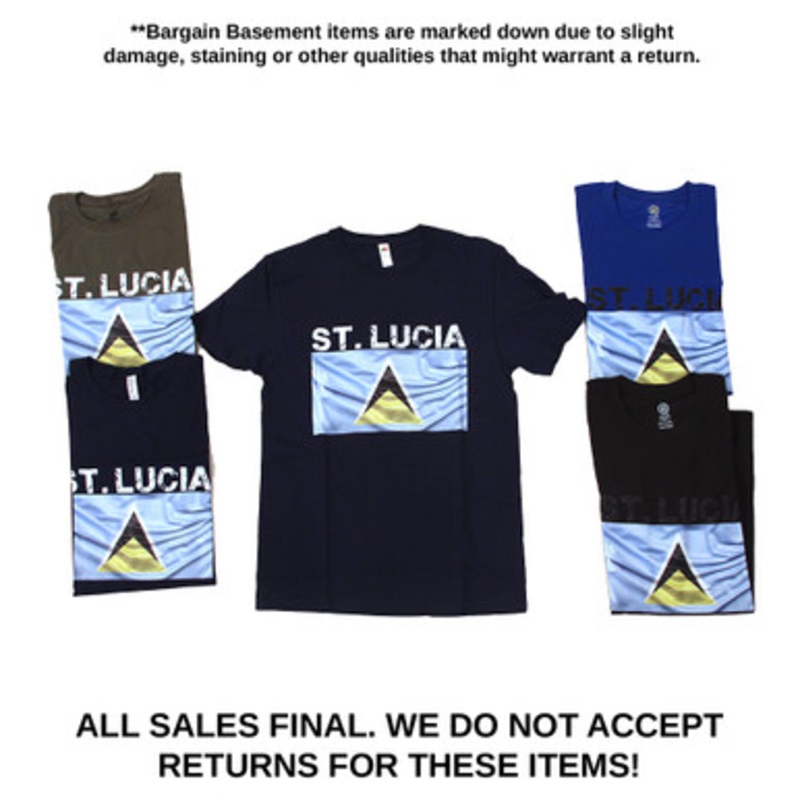 Set of 5 St. Lucia Flag T-Shirts - ASSORTED