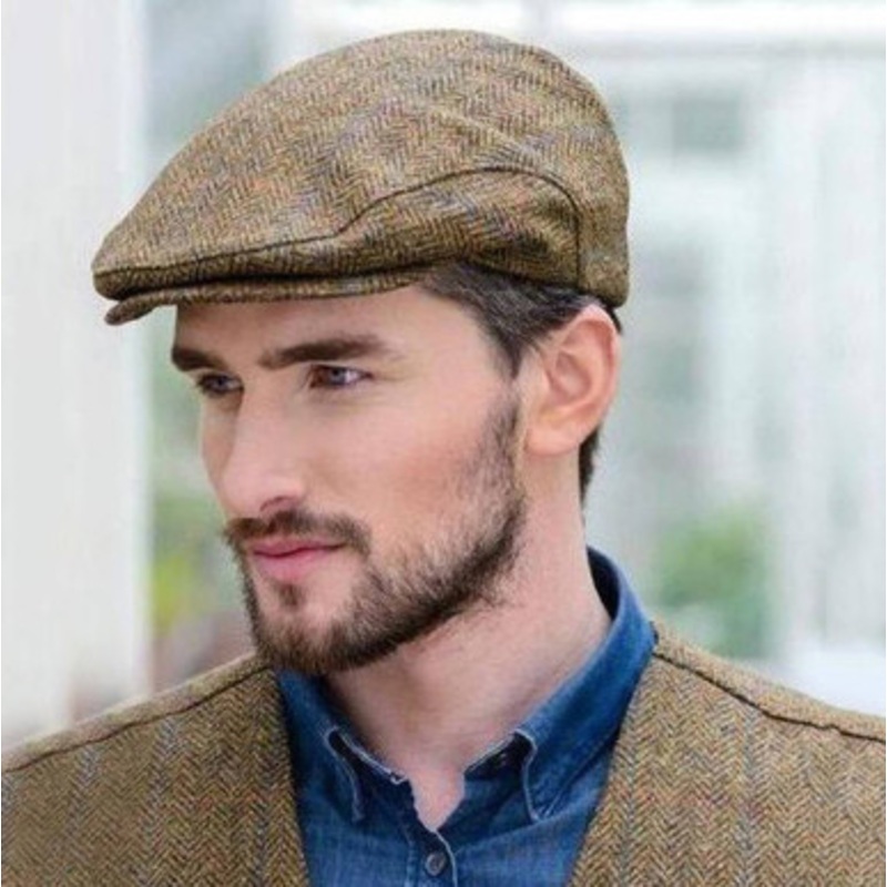 Trinity Brown Tweed Men's Flat Cap