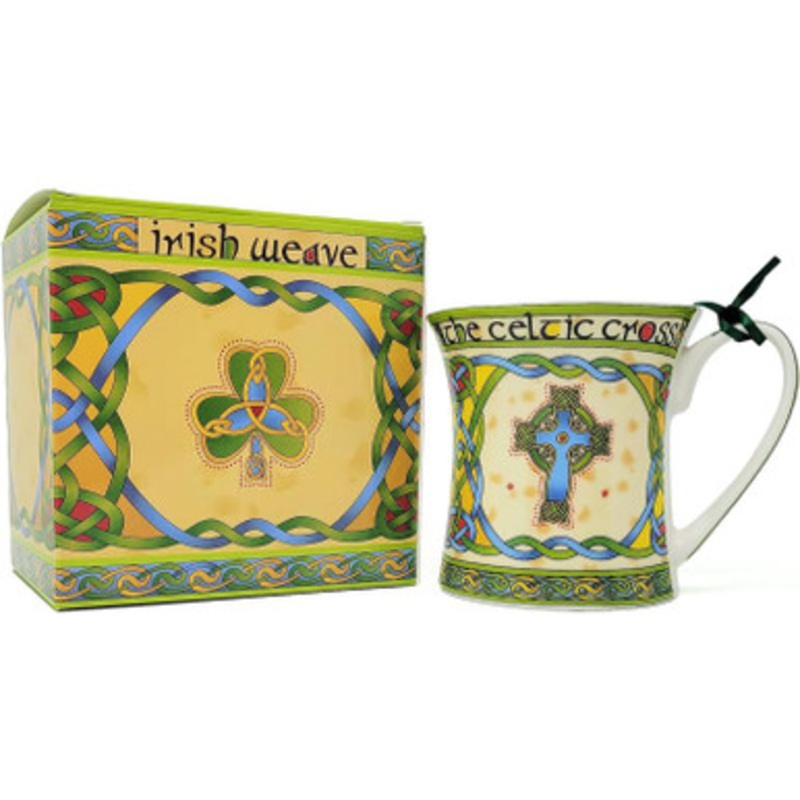 Celtic Cross Bone China Mug in Giftbox