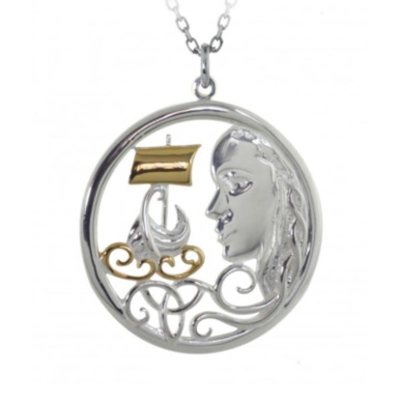 Handmade Two Tone Gold Trinity Necklace